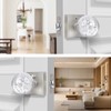 HIEMEY Glass Door Knobs Interior with Lock, Crystal Door Knobs