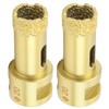 2Pcs Diamond Hole Saw Opener Brazing Drill Bit Drilling Marble