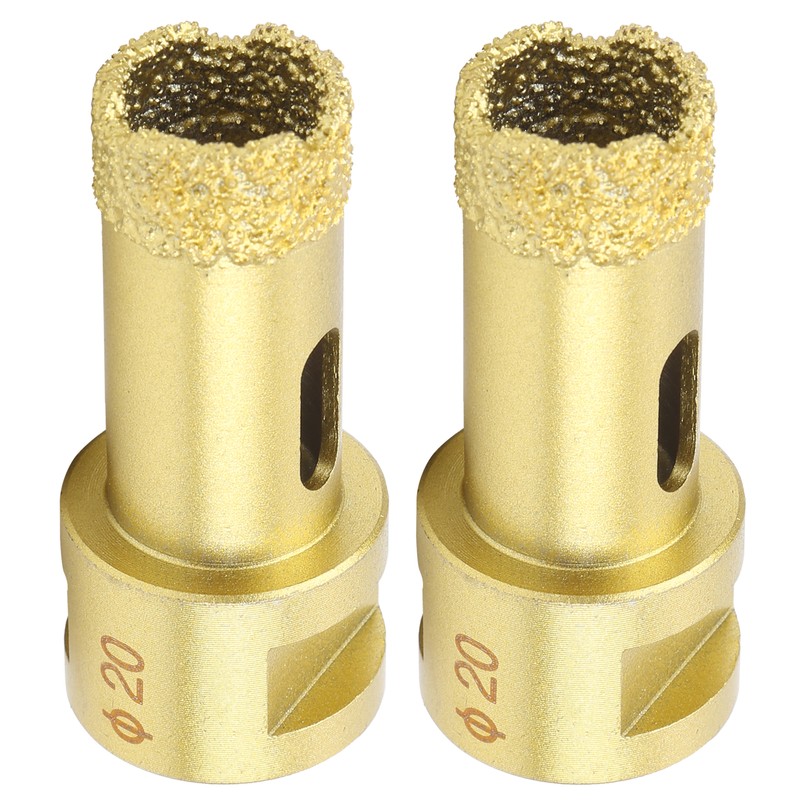 2Pcs Diamond Hole Saw Opener Brazing Drill Bit Drilling Marble