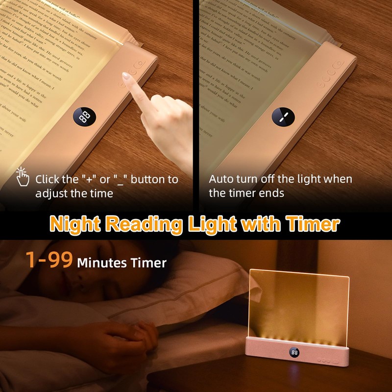 Book Light, Rechargeable Reading Lights for Books in Bed -