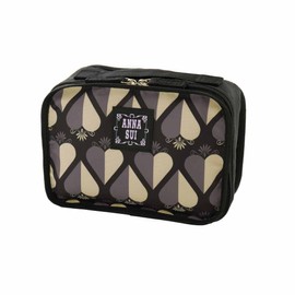 Anna Sui 001223-0001-01 Storage Pouch/Travel Pouch Small with Mini Pouch Chic Heart (Black) Anna Sui/Anna Sui Women's, Black