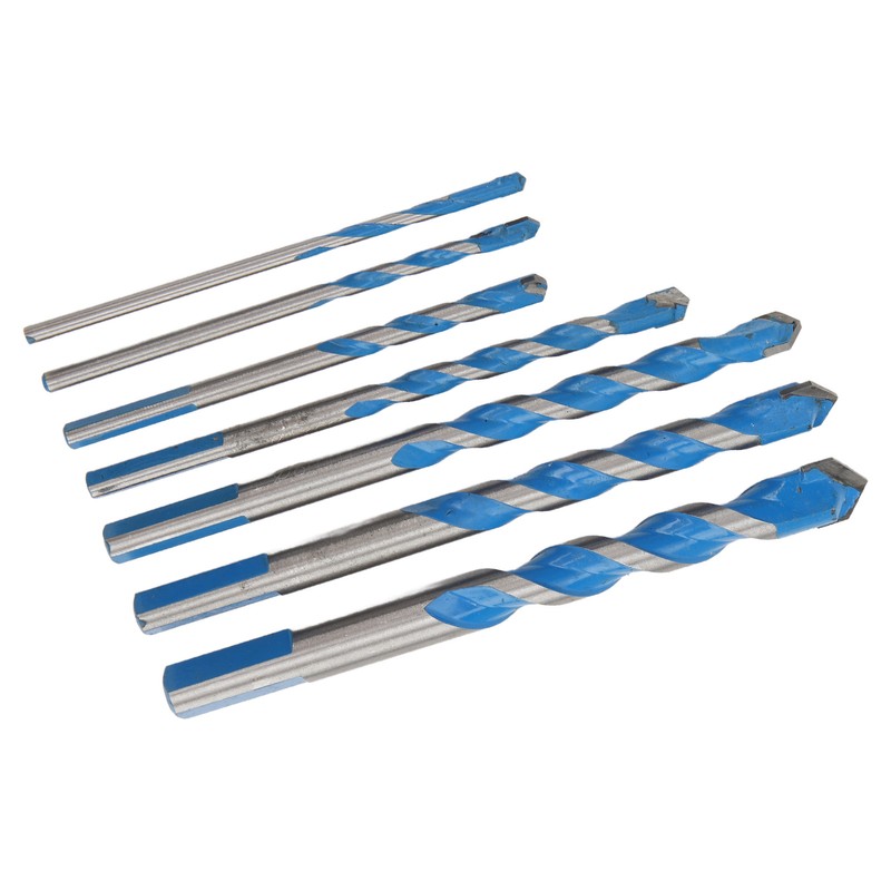 7PCS Carbide Drill Bits Straight Shank Spiral Drilling Bit Set