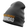 Orange Print, World's Greatest Grandad, Black, One Size