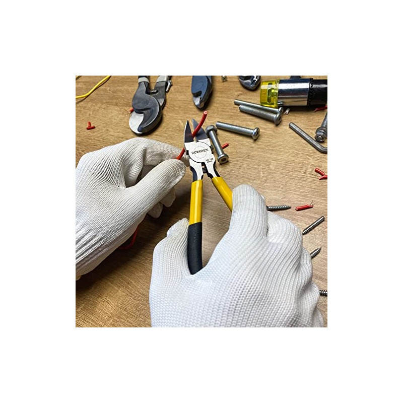 Wire Cutters6.5 inch, 2 Pack, Flush Cutters,BOOSDEN Spring Loaded Cutting