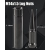 GAsupply 14x1.5 Spike Lug Nuts Black, M14x1.5 Spiked Lug Nut