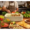 Disposable Taco Plates for 2 Tacos & 2 Sides –