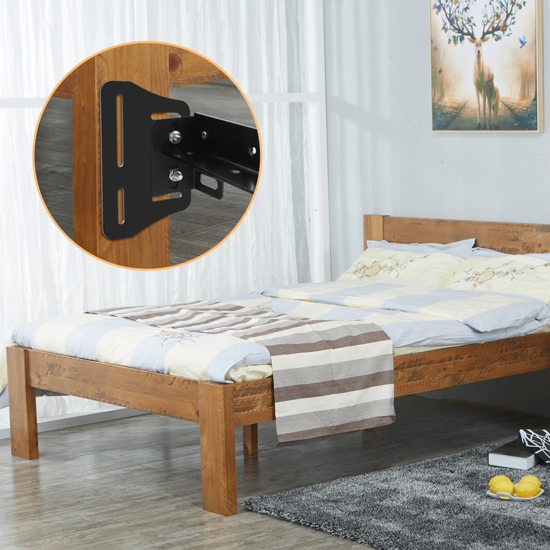 2Pcs Queen Bed Modification Plate, Headboard Attachment Kit, Heavy Duty