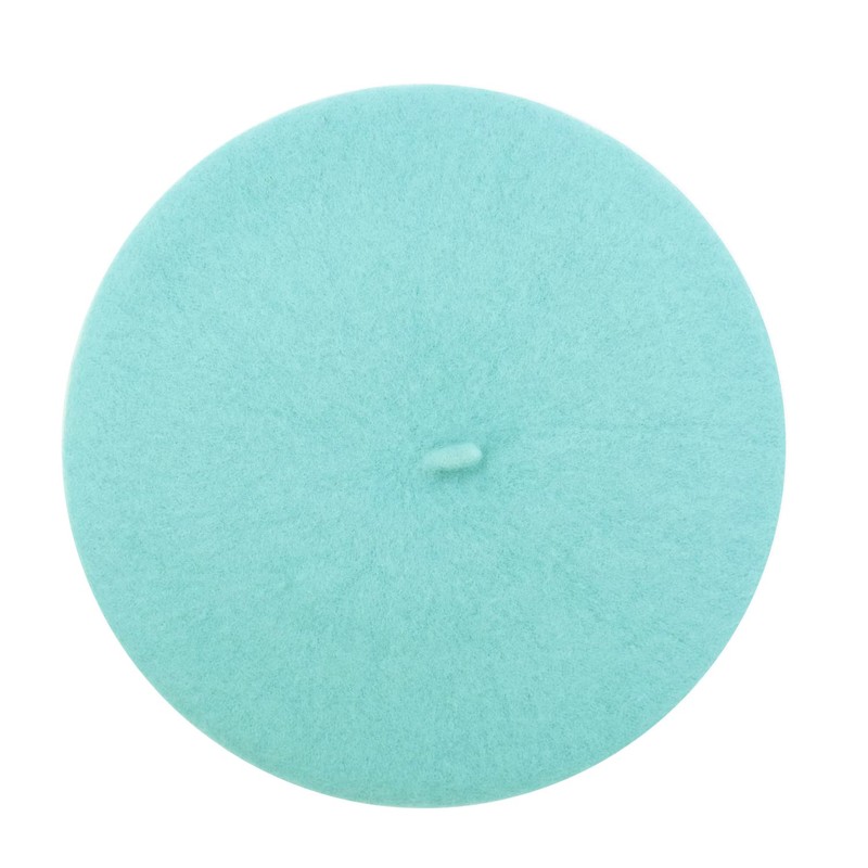 Gllutt Gorro de lana para mujer, estilo francés, color liso,