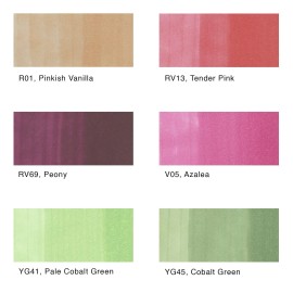 Copic Sketch, Alcohol Markers, 6pc Set, Floral Favorites 1 Marker Set