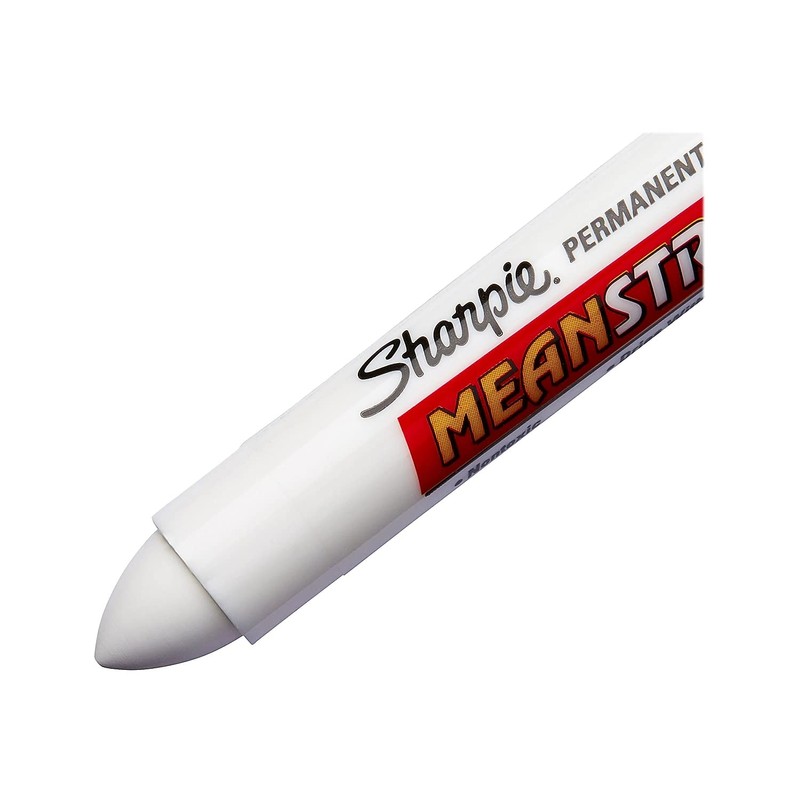 Sharpie 85018 Mean Streak Marking Stick, Broad Tip, White