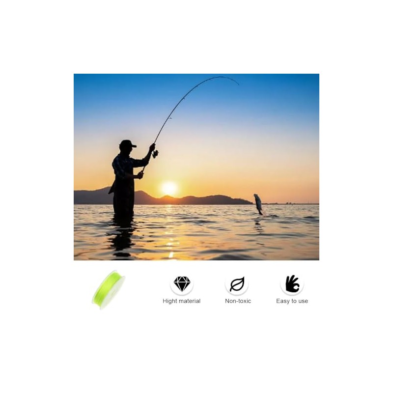 Fly Line Backing, 8 Strands, 20LB Test, 50 Metres (Fluorescent