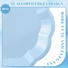 NatNarr 30pcs Plates,9inch ScallopedDessert Plates Baby Plate Disposable Party Supplies