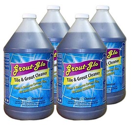 Quality Chemical Grout Glo/heavy-duty acid restroom tile, grout and fixture cleaner/Removes rust, scale & calcium deposits / 4 Gallon case