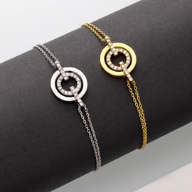 Bracelets for Women, Silver Cubic Zirconia Bracelets for Women Trendy