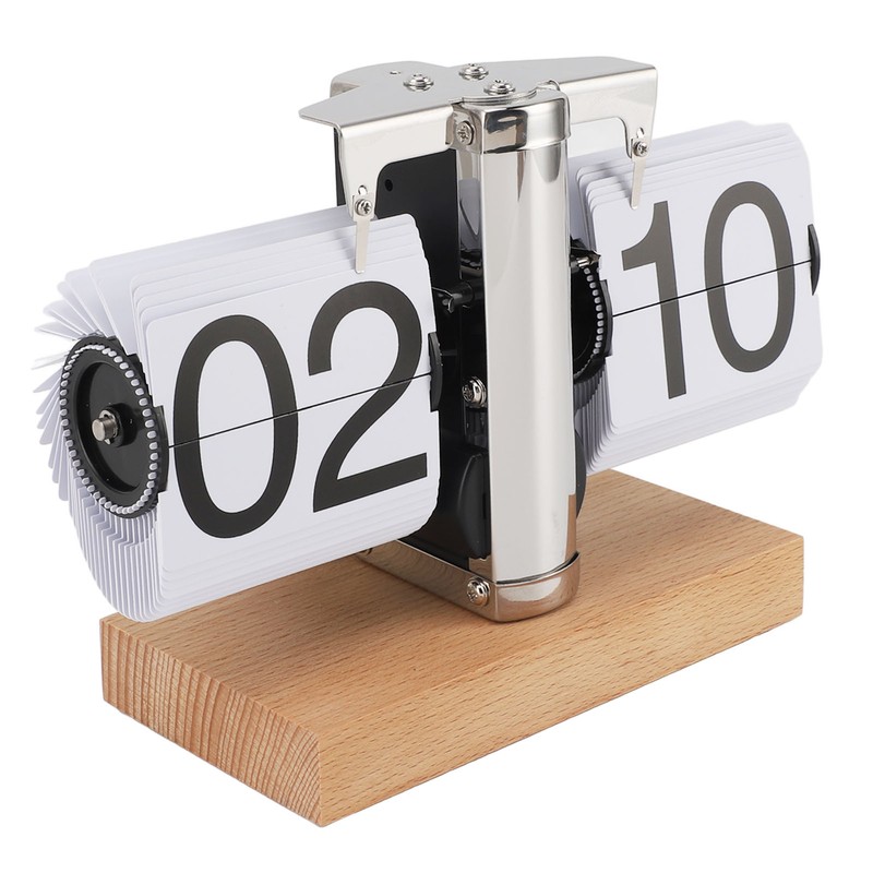 Retro Digital Flip Down Clock Flip Desk Clock Mechanical Battery
