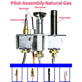 Viefow 446-510A Natural Gas Pilot Assembly for Heat-N-Glo & Roayl Gas Stoves and Fireplaces Parts R5143/SRV446-510A