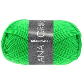 LANA GROSSA Meilenweit 50 g | Classic Socks, Machine Washable | Hand Knitting Yarn Made of 80% Virgin Wool and 20% Polyamide | 50 g Wool for Knitting & Crocheting | 210 m Yarn