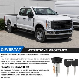 Ignition Lock Cylinder&Two Door Lock Cylinder 2 PATS Keys For Ford F150, F250, F350 1999-2003, F150 Heritage 2004, For Excursion 2000-2005, Expedition 98-2002, Navigator 98-02 PN: LC6177+DL5885+597638