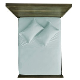 DUCHESS Collection Sahara Nights Egyptian Cotton Sheet Set, 600 Thread Count, Flat Sheet, Fitted Sheet, Pillow CASE, Blue Haze King