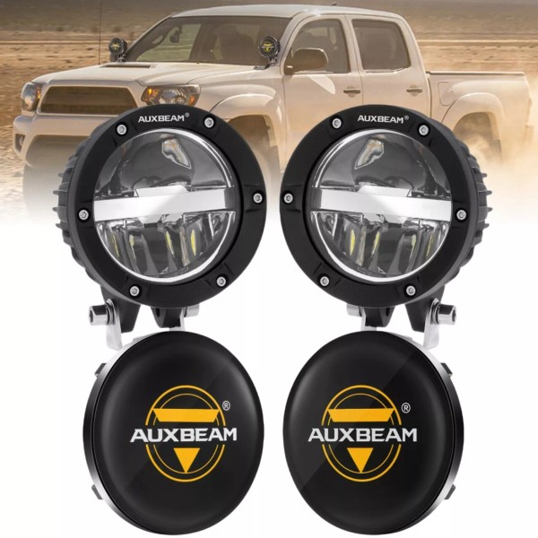AUXBEAM 4" LED Pods Driving Lights Work Light Spot Flood