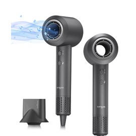 High Speed Ionic Hair Dryer, 1500W, Professonal Blow Dryer 110,000 RPM Brushless Motor for Fast Dry, 600M Negative Ions, Low Noise for Home Travel with 360° Magnetic Nozzle