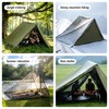 TGpao Portable Trekking Pole Tent for Camping,2 Person Backpacking Shelter