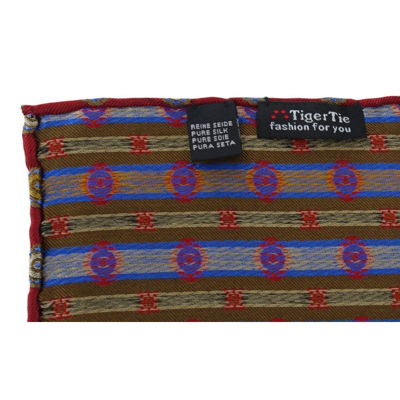 TigerTie Designer Silk Handkerchief in Polka Dot - Pocket Square