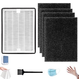 LV-H126 Replacement Filter Compatible with LEVOIT LV-H126 Air Purifier (Part# LV-H126-RF) - 1 Pack True HEPA Filters + 4 Activated Carbon Pre-Filters, 3-Stage Filtration