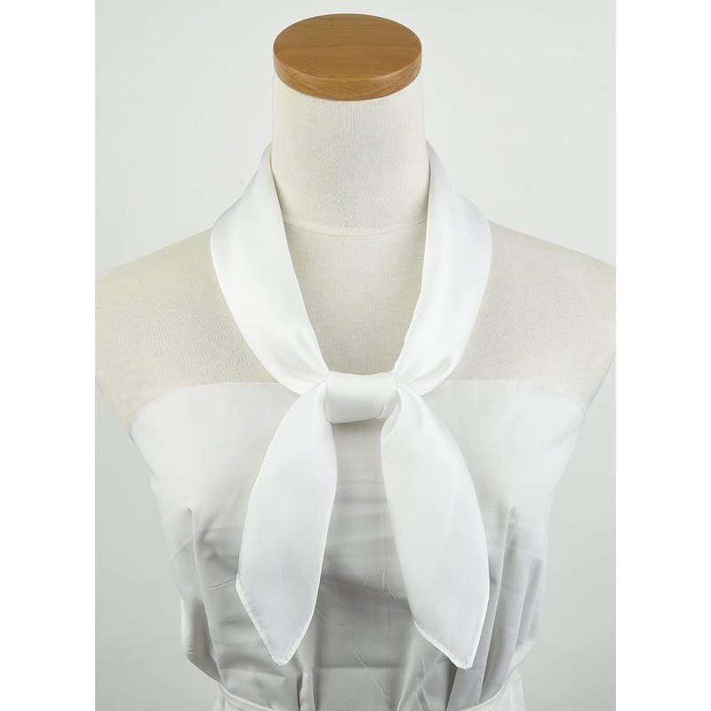 corciova White 35 x 35 Solid Color Square Silk Like