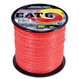 MaxPower 338932 0.095-in. x 685-ft. CAT6 Twisted Trimmer Line, Orange