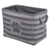 Bone Dry Pet Storage Collection Striped Paw Patch Bin, Large