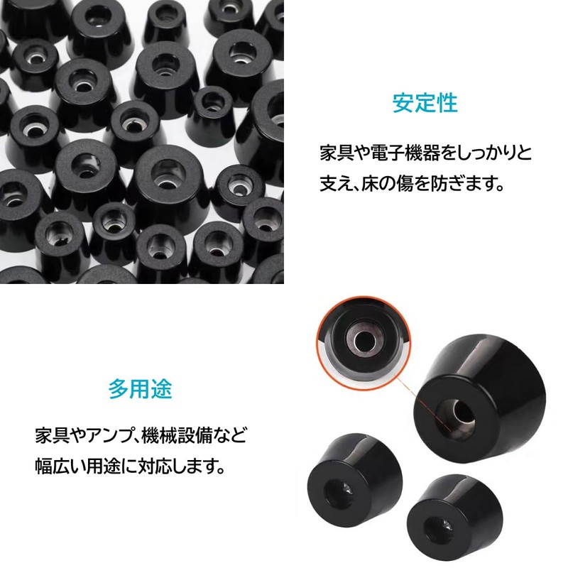 ENN LLC Rubber Feet Set Screw Fixing Cushion Pads Set