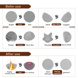 200pcs Pipe Screens Stainless Steel Screens, Premium 1/2 Inch Pipe Screen with Metal Box