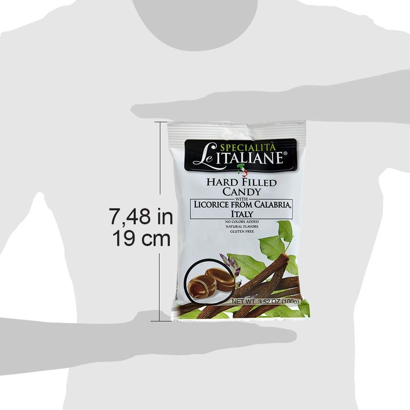 Serra Hard Filled Candy with Licorice from Calabria, 3.52 Ounce