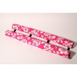Vitamin Blue 36" Roof Rack Pads Pink Floral - Non Logo (MADE in U.S.A.) AERO PADS