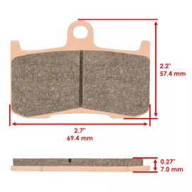 Caltric Front & Rear Brake Pads for Triumph Daytona 675 2006 2007 2008