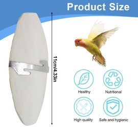 QEDBOJE Pack of 2 Parrots Chew Toy Birds Chew Toy with 2 Pieces Metal Holder Octopus Sepia Bones for Parrots Birds Reptiles Turtles Snails (approx. 11 cm)