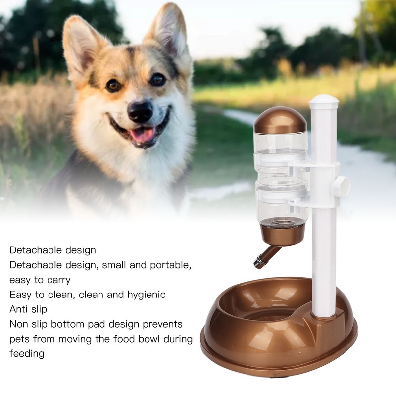Pet Standing Water Dispenser Bowl Height Adjustable Multifunction Dog Automatic