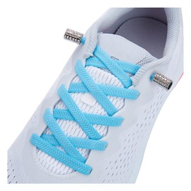 Elastic No Tie Shoe Laces, Elastic Shoelaces for Kids and Adults, Baby Blue, X-Large