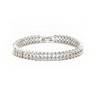 Treasure Bay Elegant Statement CZ Crystal Bracelet, White Gold Plated