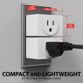 Fosmon Wireless Remote Control Outlet Plug Indoor, Battery Operated On/Off Light Switch for Electrical Outlet, Fan, Christmas Tree, No Interference, 15A/1875W, No Wiring & Expandable- 5 Pack