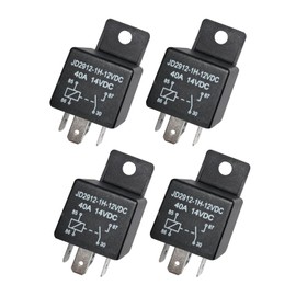 4 Pack Car Relays 12V 40A, 4 Pin Relay Switches Starters Multi-Purpose for Automotive, Truck, Motorcycle, Boat