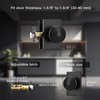 NCSEN Black Door Knobs Interior for Bath & Bed, UFO