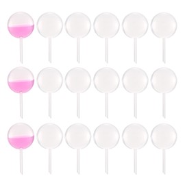 PATIKIL Cupcakes Pipettes, 100 Pcs 4ml Disposable Plastic Dessert Pipettes Strawberry Pipettes Squeeze Transfer Pipettes Droppers for Cupcakes Mini Cakes Desserts, Clear, Round Shape