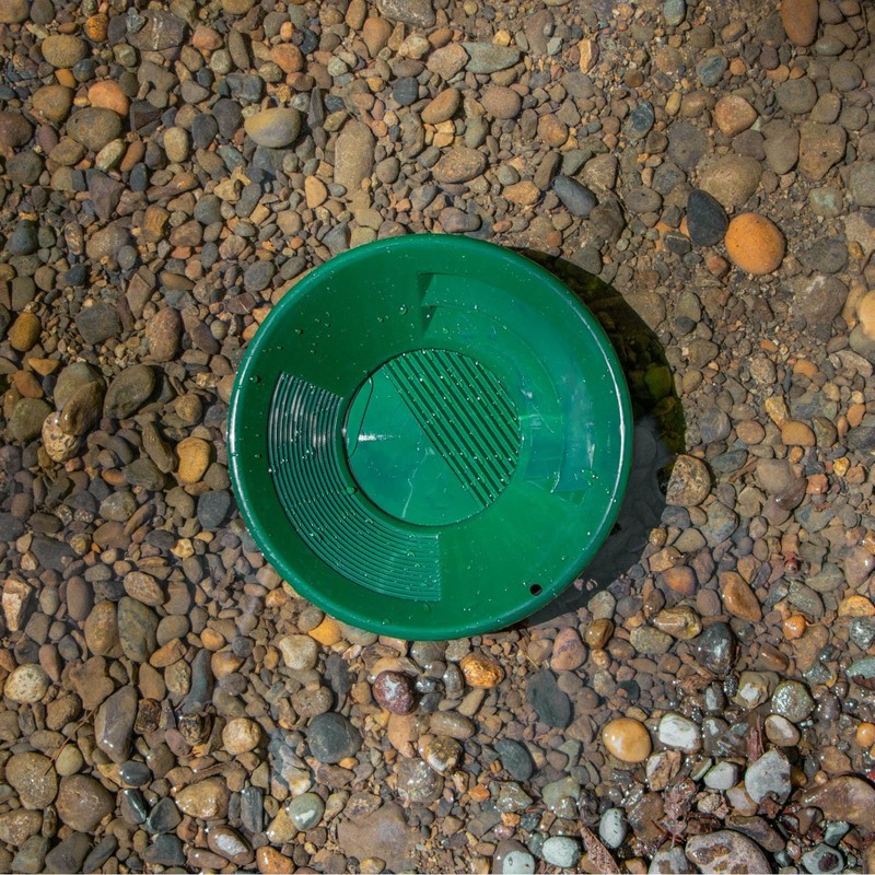 ASR Outdoor 10 Inch Triple Riffle Gold Pan Gold Prospecting