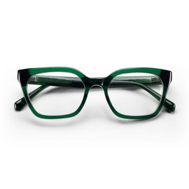 eyebobs - Overlook | Premium Women's Reading Glasses | Cat-Eye Frames for Average Faces, Midnight Green, 3.00