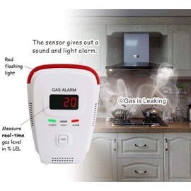 EG Natural Gas Detector and Propane Detector; Gas Leak Alarm for Home, Kitchen, ...