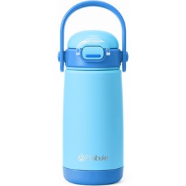 Fimibuke Kids Insulated Water Bottle with Straw Lid & Handle - 14oz BPA FREE 18/8 Stainless Steel Metal Tumbler Leak Proof Double Wall Vacuum Kids Cup Toddler Water Bottle for School Boys Girls