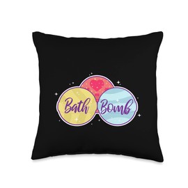 Bubble Bathtub Relaxation Bath Bombs Enthusiast Throw Pillow