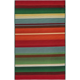 Unique Loom Outdoor Modern Collection Area Rug - Jaco (3' 3" x 5' 3" Rectangle, Multi/ Light Blue)